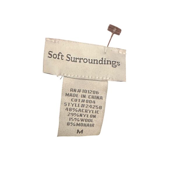 Soft Surroundings Maroon Acrylic, Wool & Mohair Blend Cowl Neck Sweater – Size M - Picture 3 of 6